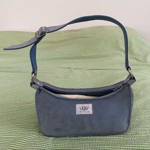 UGG Australia Suede & Shearling Baguette Purse